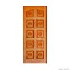 Folha de porta decorada de madeira Torneada 210x82cm mista Rodam