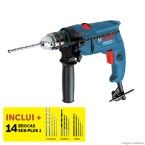 Furadeira de Impacto eletronica e reversivel 127V 550W 13mm GSB 550 RE com 14 brocas Bosch