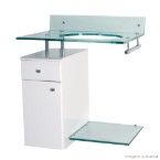 Gabinete Angra 64x73cm para cuba de sobrepor branco Scalline