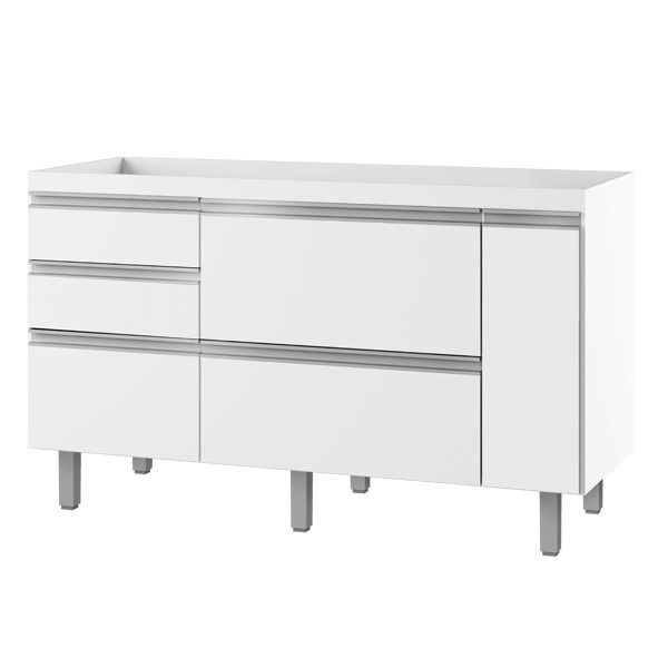 Gabinete de Cozinha Madeira Branco Cozimax 85x144x54cm
