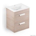 Gabinete integrado 2 gavetas Debba 80x45cm com lavatório amantea Roca