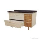 Gabinete Life para pia 120cm nogal Bonatto