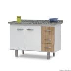 Gabinete Milano para pia 180cm nogal Bonatto