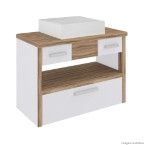 Gabinete para banheiro Helena II 80x40x55cm sem cuba terracota Darabas