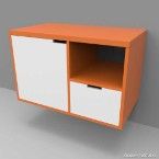 Gabinete para banheiro Naval 70x40cm branco Huna