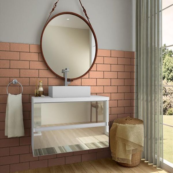 Gabinete para Banheiro Nazca 52X60X38cm Branco Darabas Agardi