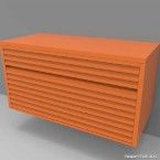 Gabinete para banheiro Ripas 100x40cm jequitibá Huna