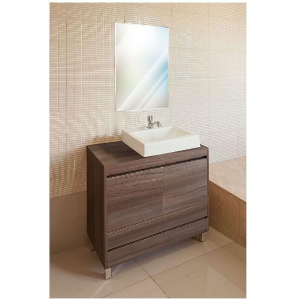 Gabinete para Banheiro San Marino 76,5x80x40cm Nogueira Policlass