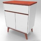 Gabinete para banheiro Vintage 60x62cm branco Huna