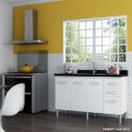 Gabinete para cozinha Kaitos 144x70cm branco cod. 1355 Cerocha