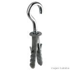 Gancho 4,9x70mm com bucha 10mm cinza Fixtil