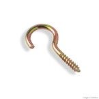 Gancho bicromatizado rosca para madeira 17x40mm 04 unidades Bemfixa