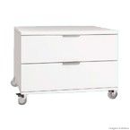 Gaveteiro Blu 60 branco com gavetas espelhadas Bumi