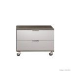 Gaveteiro Blu 60 grigio com gavetas brancas Bumi