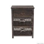 Gaveteiro de madeira 2 cestas e 1 gaveta Coisas e Coisinhas