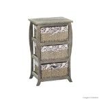 Gaveteiro de madeira 3 cestas Coisas e Coisinhas