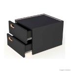 Gaveteiro de MDF modular 28x33x41cm com 2 gavetas 9185 preto Stalo