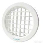 Grade de ventilação redonda 10cm branca WDB