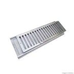 Grelha com porta grelha reforçada 15x100cm telha escovada Costa Navarro