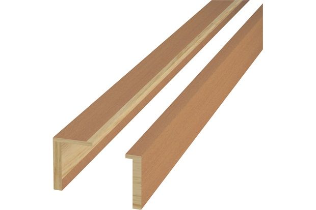 Guarnição de Madeira Pinus Recoberto Melaminico Ipê Sanremo 7cm