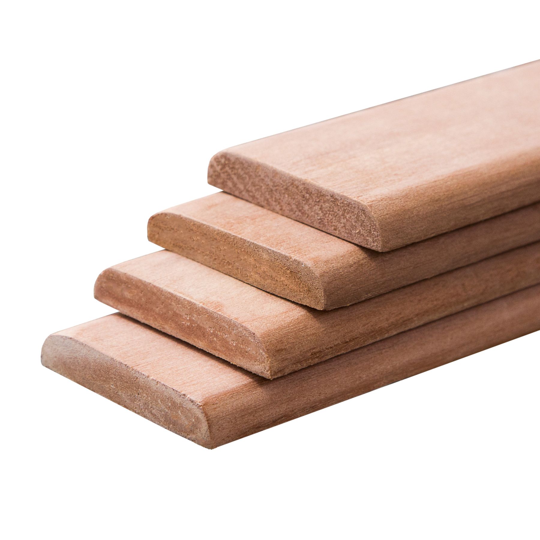 Guarnição Dupla Boleado Para Portas de Madeira Louro Vermelho 7cm Canadá