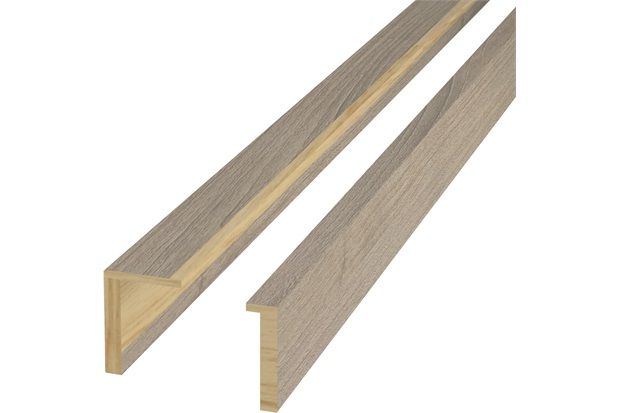 Guarniçãode Madeira Pinus Recoberto Melaminico Carvalho Pescara 7cm