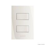 Interruptor 4x2 duplo paralelo com placa branco Inova Alumbra