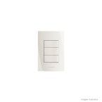 Interruptor 4x2 triplo simples com placa branco Inova Alumbra
