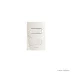 Interruptor 4x4 duplo simples com placa 4x4 branco Inova Alumbra