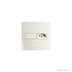 Interruptor 4x4 simples com placa e tomada 10A Inova branco Alumbra