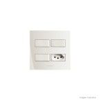 Interruptor 4x4 triplo simples com placa e tomada 10A Inova Alumbra