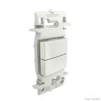 Interruptor duplo paralelo branco Zuli Lorenzetti