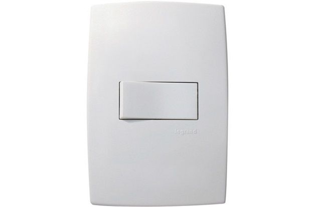Interruptor Simples Horizontal 10a 220v com Placa Pialplus Branco