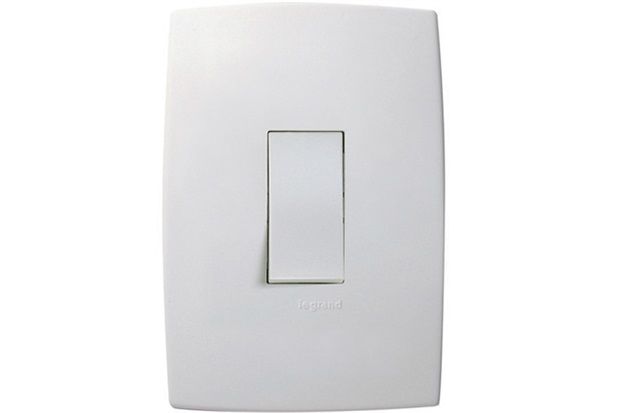 Interruptor Simples Vertical 10a 220v com Placa Pialplus Branco