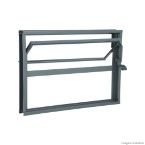 Janela basculante de aço Belfort 40x60cm cinza aleuta Sasazaki