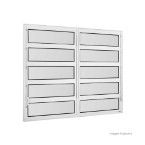 Janela basculante de alumínio 2 seções 100x150cm branca Ebel