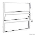 Janela basculante de alumínio 40x60cm Alumifit branca Sasazaki