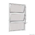Janela basculante de alumínio 60x60cm POP branca Ebel