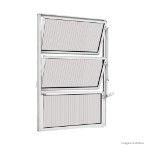 Janela basculante de alumínio 60x80cm POP branca Ebel