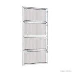 Janela basculante de alumínio 80x80cm POP branca Ebel