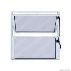 Janela basculante de alumínio linha F.Line 40x40cm branca Atlântica