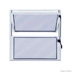 Janela basculante de alumínio linha F.Line 40x60cm branca Atlântica
