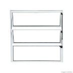 Janela basculante de alumínio linha F.Line 60x40cm branca Atlântica