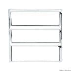 Janela basculante de alumínio linha F.Line 60x60cm branca Atlântica