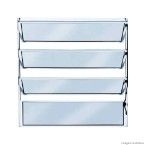 Janela basculante de alumínio linha F.Line 60x80cm branca Atlântica