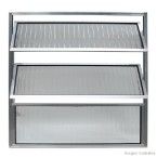 Janela basculante de alumínio Pop 60x60cm 1 seção brilhante Ebel