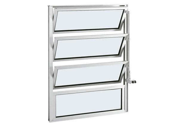 Janela Basculante em Alumínio Alfort 80x80cm Branco