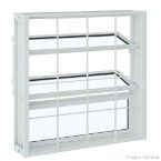 Janela basculante grade quadriculada 60x80cm Pratika branca Sasazaki