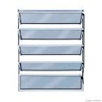 Janela basculante linha F.Line 100x060cm brilhante Atlântica