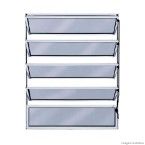 Janela basculante linha F.Line 100x080cm brilhante Atlântica